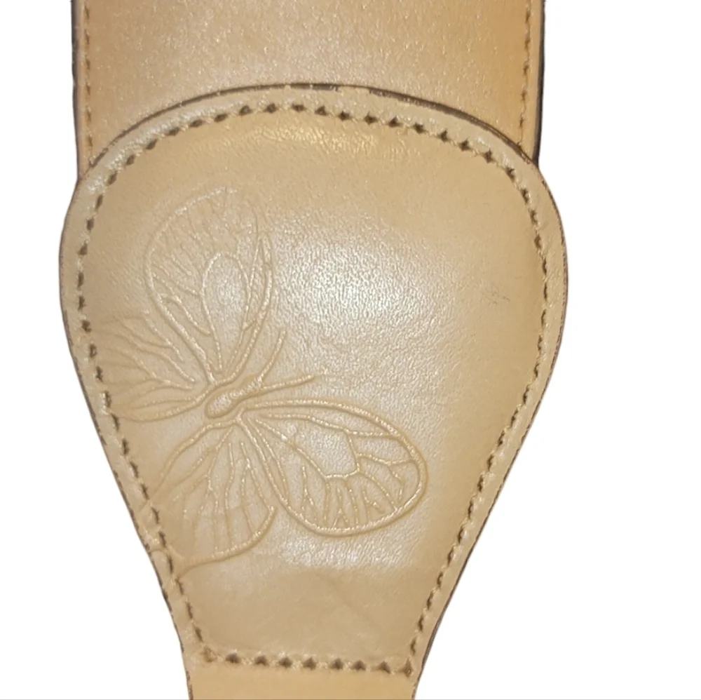 Valerie Stevens Genuine leather Hobo Bag with Embossed studded Butterflies